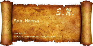 Sas Manna névjegykártya